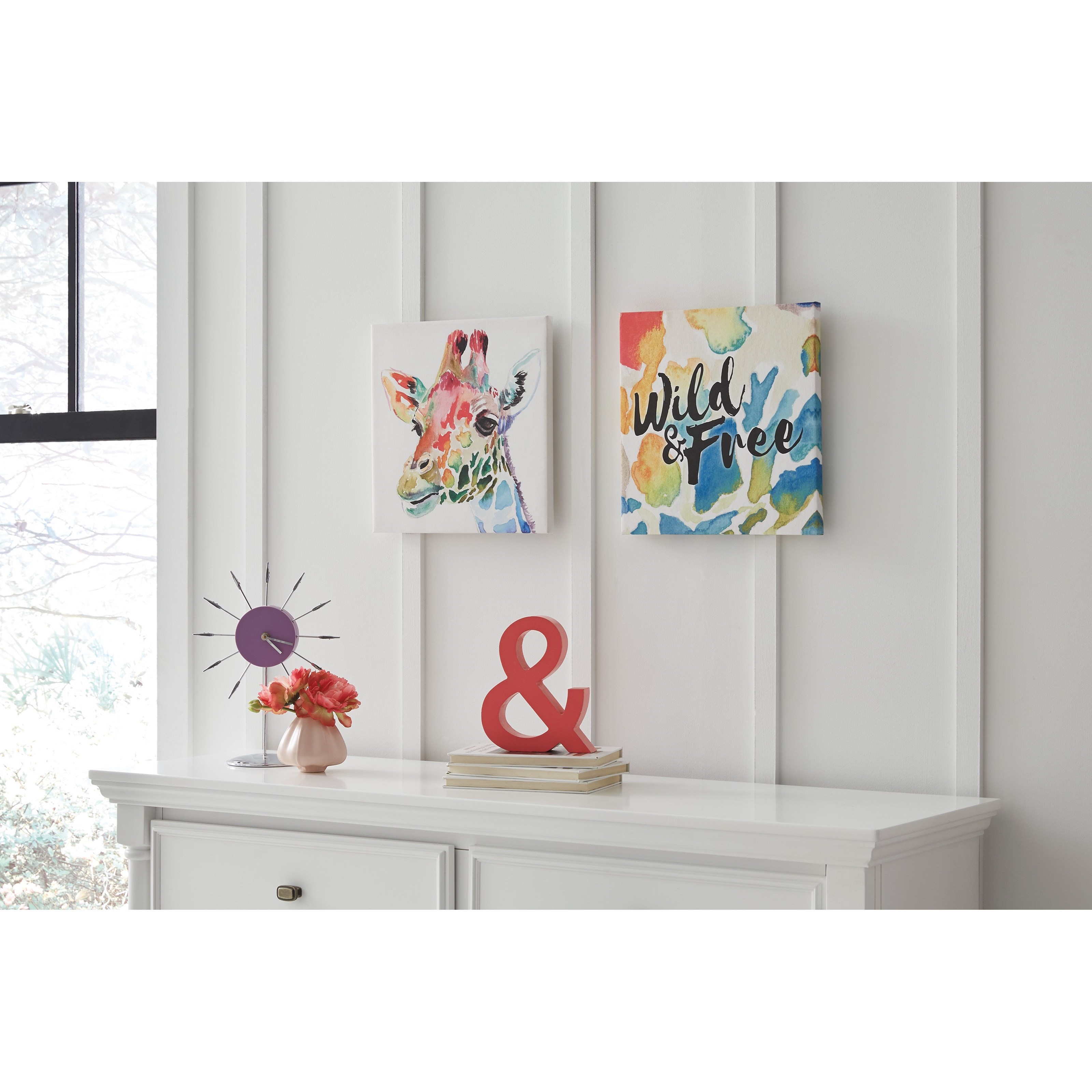 Signature Design by Ashley Wall Art A8000264 Priya Wall Art Set